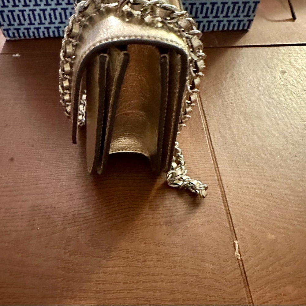 - Tory Burch- Britten Small Adjustable Shoulder Bag, “Spark Gold”, NWT - Picture 7 of 15